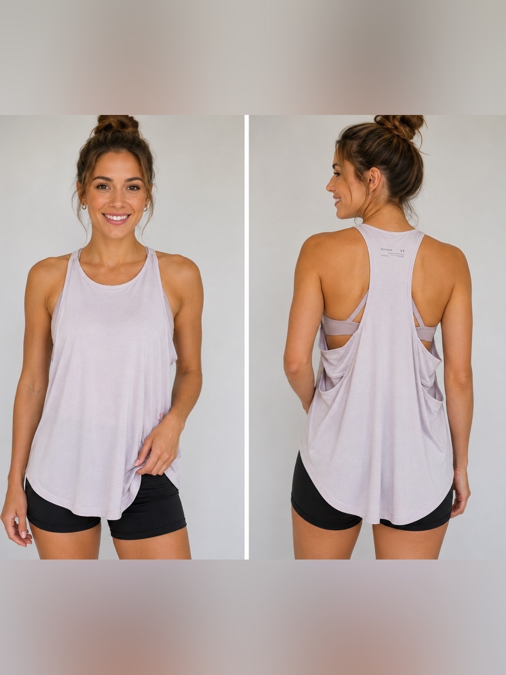 Under Armour HeatGear Pink Loose Fit Racerback Tank Top XS Activewear